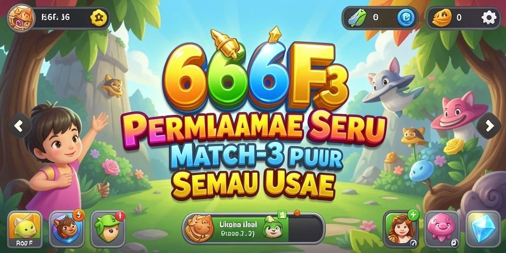 Tampilan saat bermain 666F dengan grafik cerah dan gameplay seru.