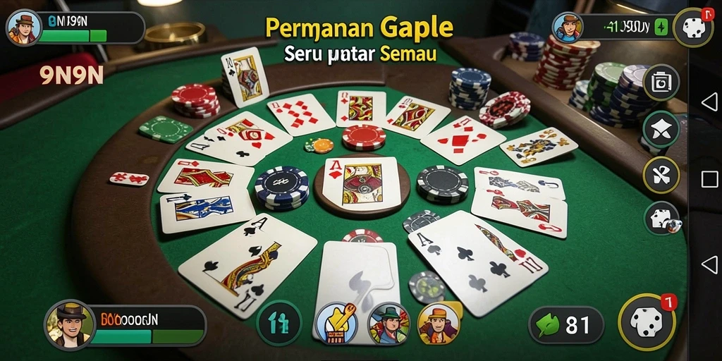 Tampilan gameplay seru dari 9N9N dengan desain grafis menarik.