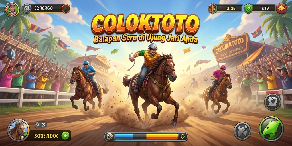 Tampilan seru dari gameplay balapan dalam COLOKTOTO yang menegangkan.