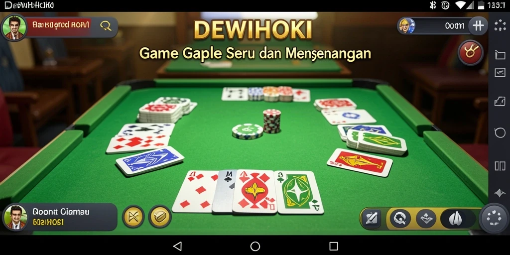 Gameplay seru DEWIHOKI menampilkan pertempuran sengit antara pemain Gaple.
