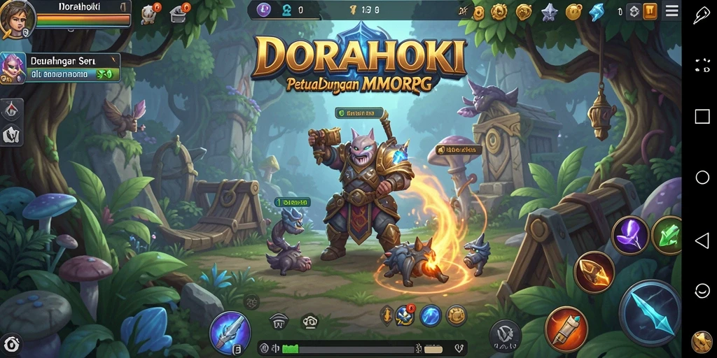 Tangkapan layar <strong>DORAHOKI</strong> menampilkan aksi mendebarkan dalam dunia MMORPG.
