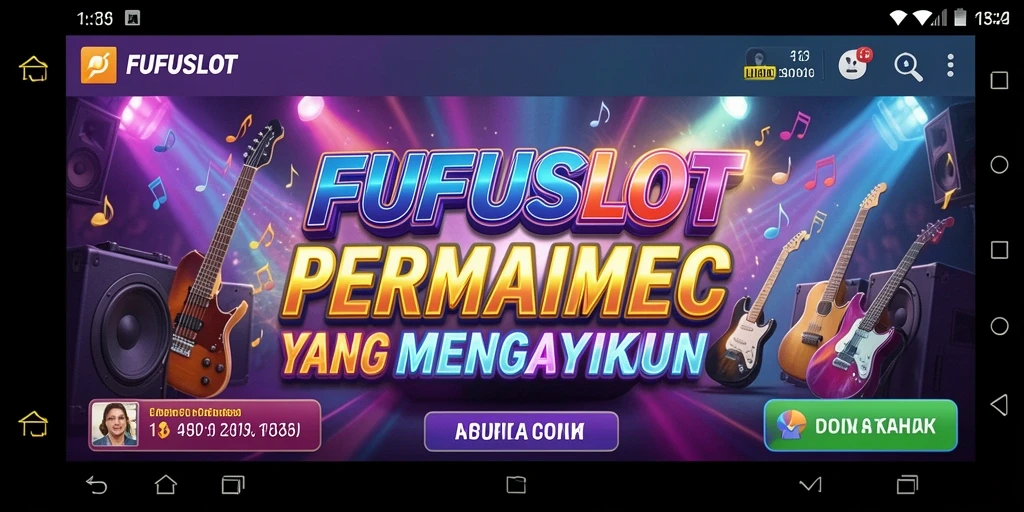 Tampilan menarik dari gameplay FUFUSLOT yang penuh musik.
