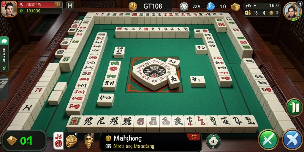 Gameplay seru GT108 dengan desain Mahjong yang elegan.