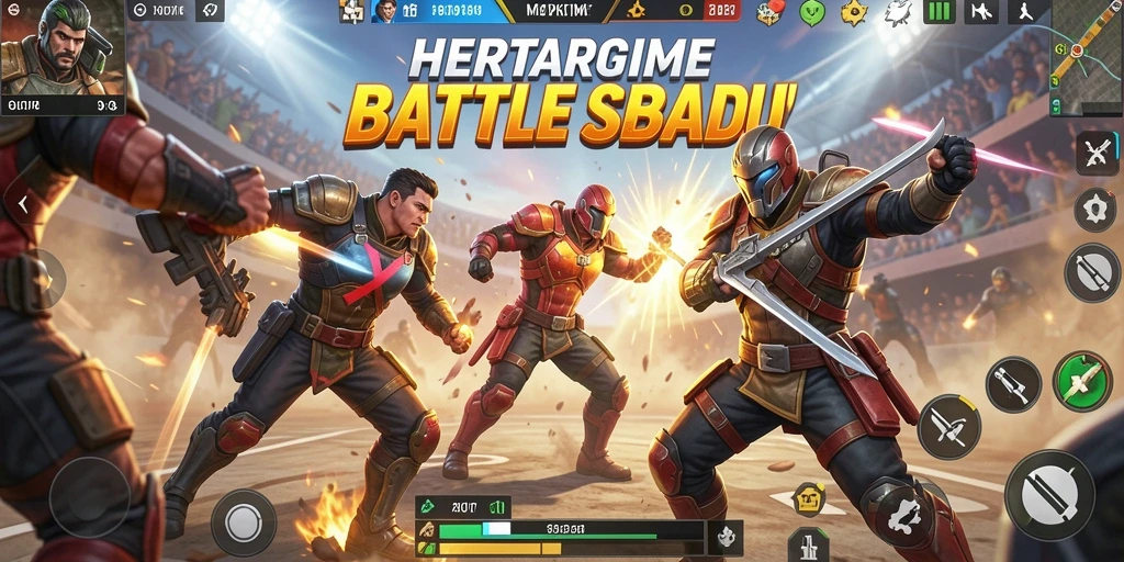 Tampilan gameplay Battle Royale seru di HOKITIME dengan aksi pertarungan intens.