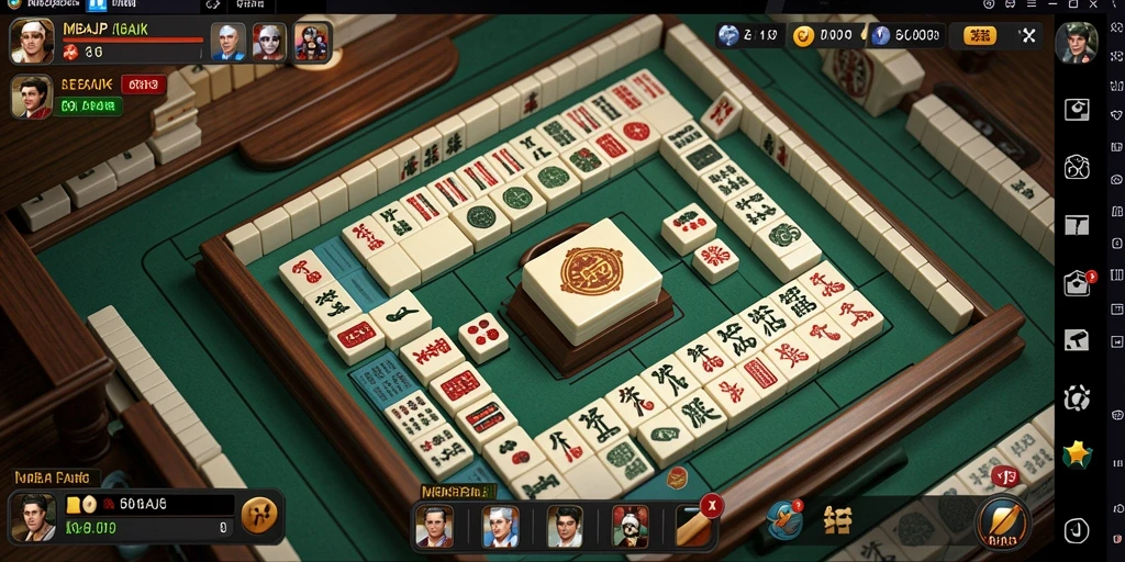 Tampilan gameplay Mahjong yang menegangkan dalam IMBAJP.