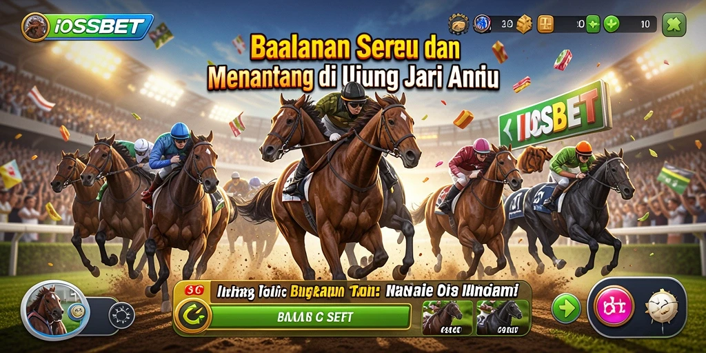 Screenshot gameplay IOSBET dengan mobil balap dan lintasan menantang.