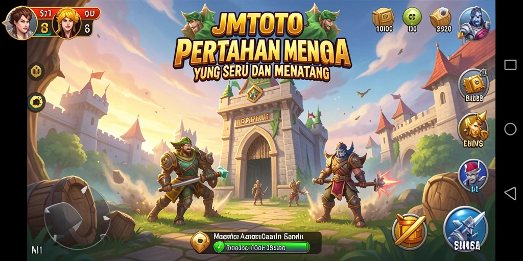 Tampilan screenshot utama JMTOTO menampilkan aksi seru dalam strategi Tower Defense.