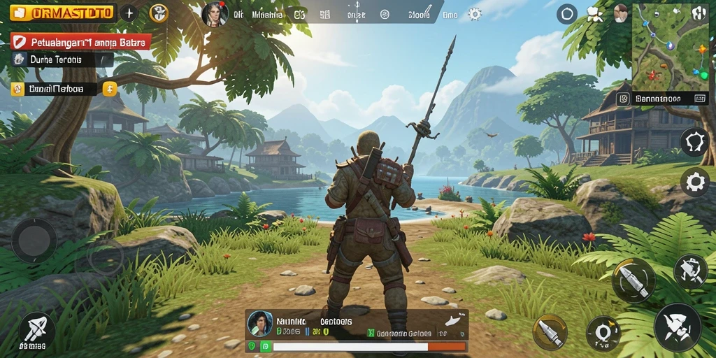 Screenshot gameplay ORMASTOTO menampilkan momen petualangan di dunia terbuka.