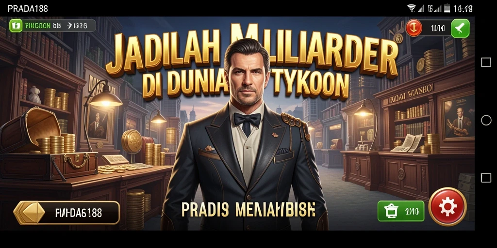 Screenshot gameplay PRADA188 menampilkan interaksi manajemen bisnis yang mendebarkan.