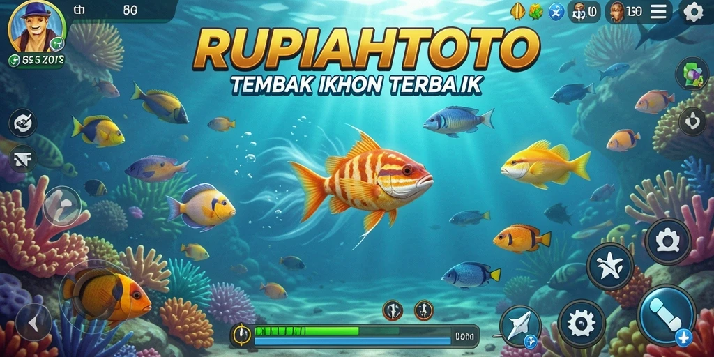 Screenshot gameplay RUPIAHTOTO dengan aksi menembak ikan yang seru.